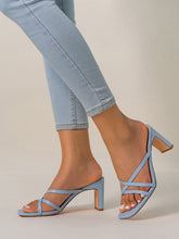 Thin Strap Chunky Heel Sandals Sai Feel